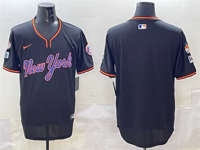 Men's New York Mets Blank Black 2025 Spring Training Stitched Jersey,We sell and wholesale Men's New York Mets Blank Black 2025 Spring Training Stitched Jersey on line form chian!